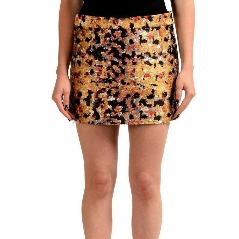 Viktor & Rolf Women's Silk Multi-Color Mini Skirt US M IT 42